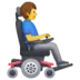 Mann im motorisierten Rollstuhl nach rechts