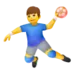 Hombre jugando al balonmano