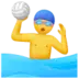 Homme qui joue au water-polo