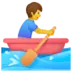 Pria Mendayung Perahu