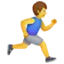 Bărbat alergând cu fața la dreapta