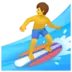 Hombre surfista