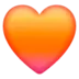 Orangefärgat Hjärta