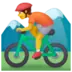 Persona en bici de montaña