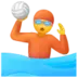 Person, die Wasserball spielt