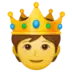 Personne avec une couronne