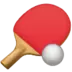 Raquette et balle de ping-pong