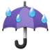 雨伞上有雨滴