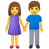 Hombre y mujer de la mano