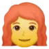 Mujer con el pelo rojo