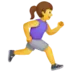 Vrouw rennend naar rechts