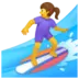 Vrouwelijke Surfer