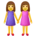 Två Kvinnor Som Håller Hand