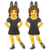 Bailarinas con orejas de conejo