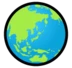 显示亚洲和澳洲的地球仪