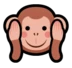 หน้าลิงปิดหูด้วยมือทั้งสองข้าง