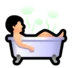 Человек, принимающий ванну