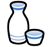 Sake-Flasche und -Tasse