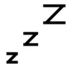 Zeichen für Schlafen