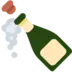 Flasche mit knallendem Korken