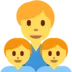 Familie mit Vater und zwei Söhnen