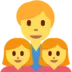Famiglia con padre e due figlie