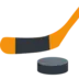 Stick y disco de hockey sobre hielo