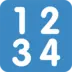 Símbolo de entrada con números