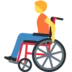 Persona en una silla de ruedas manual