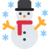 Снеговик со снежинками