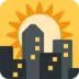Coucher de soleil sur la ville