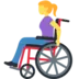 Mulher em cadeira de rodas manual