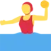 Frau, die Wasserball spielt