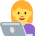 Donna con computer
