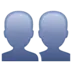Silhouette von zwei Personen