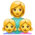 माता और दो बेटियों के साथ परिवार