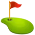 Buraco de golfe com bandeirola