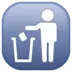 Símbolo de pôr o lixo no caixote