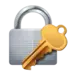 Cadeado fechado com chave