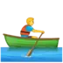 ボートを漕ぐ男性