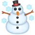 Boneco de neve com flocos de neve