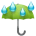 Regenschirm mit Tropfen