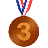 3rd Place Medal Emoji on Apple macOS and iOS iPhones