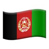 Bandeira do Afeganistão nos iOS iPhones e macOS da Apple