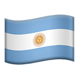 Flagge von Argentinien Emoji auf Apple macOS und iOS iPhones