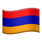 Flag: Armenia Emoji on Apple macOS and iOS iPhones
