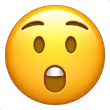 Astonished Face Emoji on Apple macOS and iOS iPhones