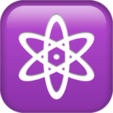 Символ атома Эмодзи на Apple macOS и iOS iPhone