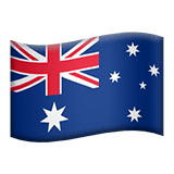 Bandeira da Austrália nos iOS iPhones e macOS da Apple