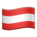 Bandera de Austria en Apple macOS y iOS iPhones